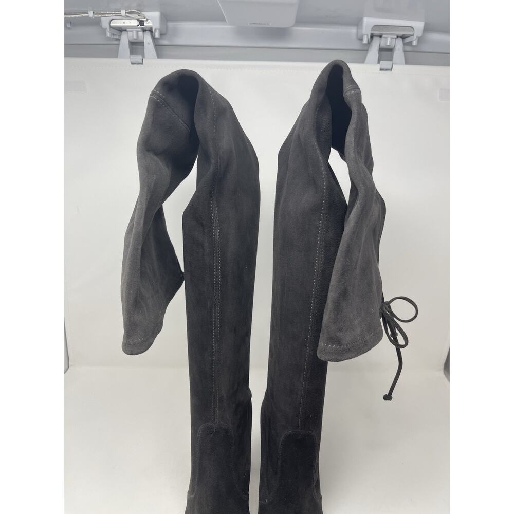 Stuart Weitzman Tipland Gray Suede Over the Knee-High Boots 9.5 - Picture 4 of 15